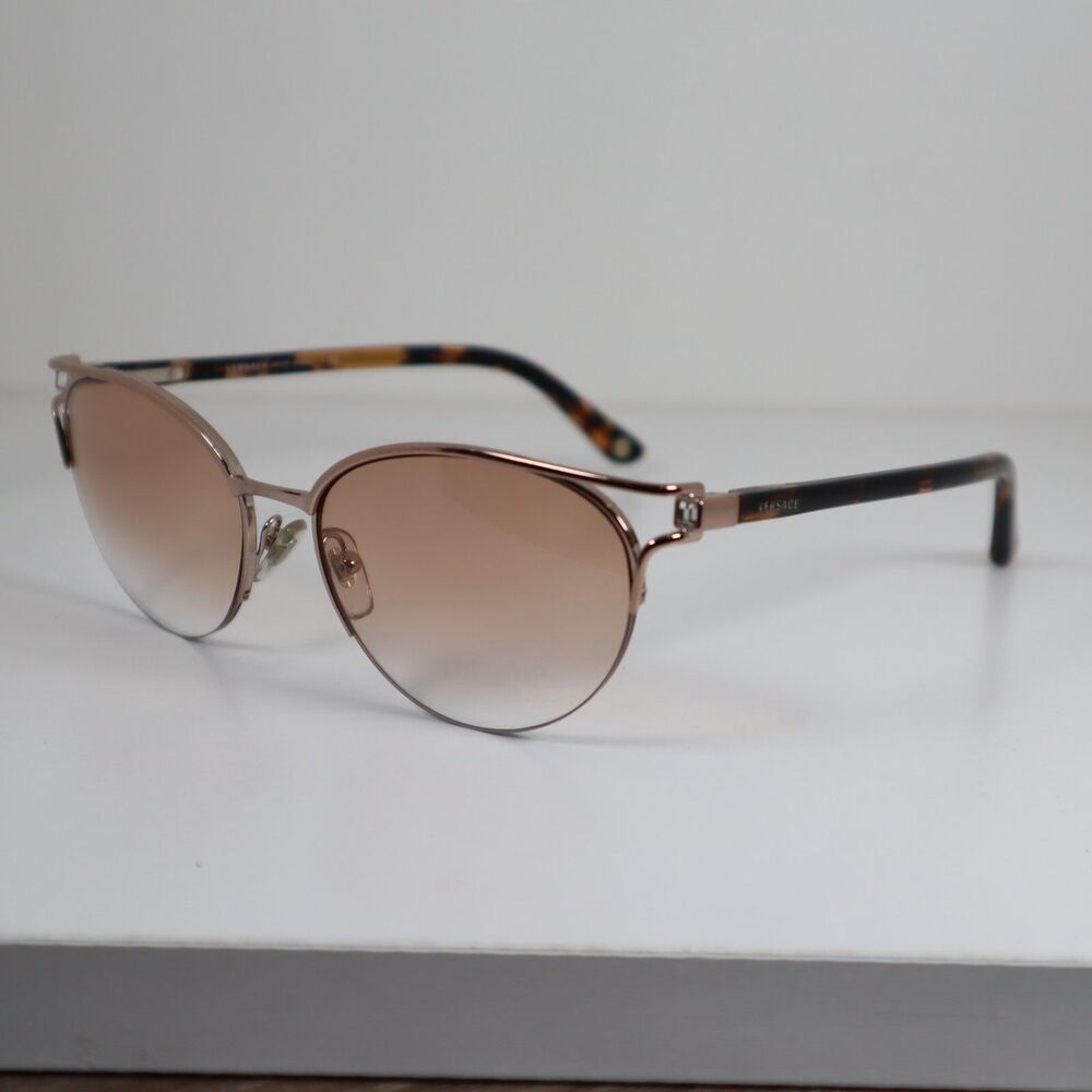 VERSACE  1202-B 1052 Copper/Tortoise Cat-Eye Eyeglasses Frames 52-16-135mm